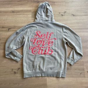 Lonely Ghost Self Love Club Tan Hoodie Size Large